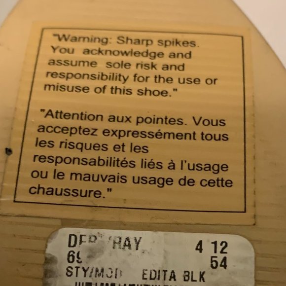 Madonna Truth or Dare Black Glitter Spike Shoes - Picture 10 of 15